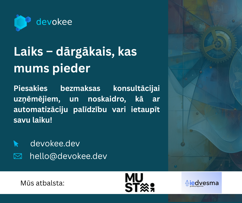 Automatizācijas platformas Devokee izstrādātāji piedāvā kinsultācijas.