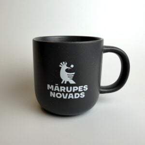 Keramikas krūze ar logo, pelēka