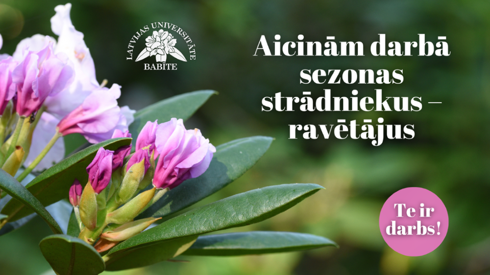 Vakance - sezonas strādnieks Babītes Rododendru stacijā