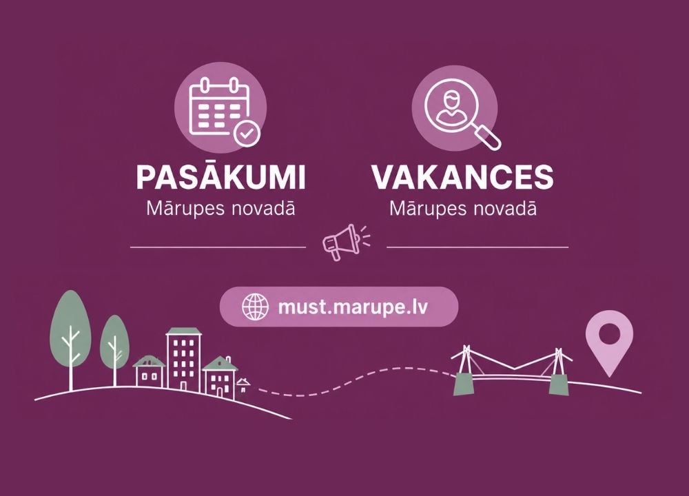 Aicinām publicēt vakances un pasākumus Mārupes novadā