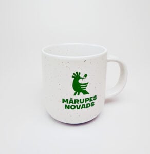 Keramikas krūze ar logo, balta