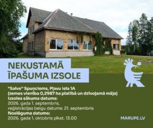 Nekustamā īpašuma “Salve” Salas pagastā, Mārupes novadā nomas tiesību izsole
